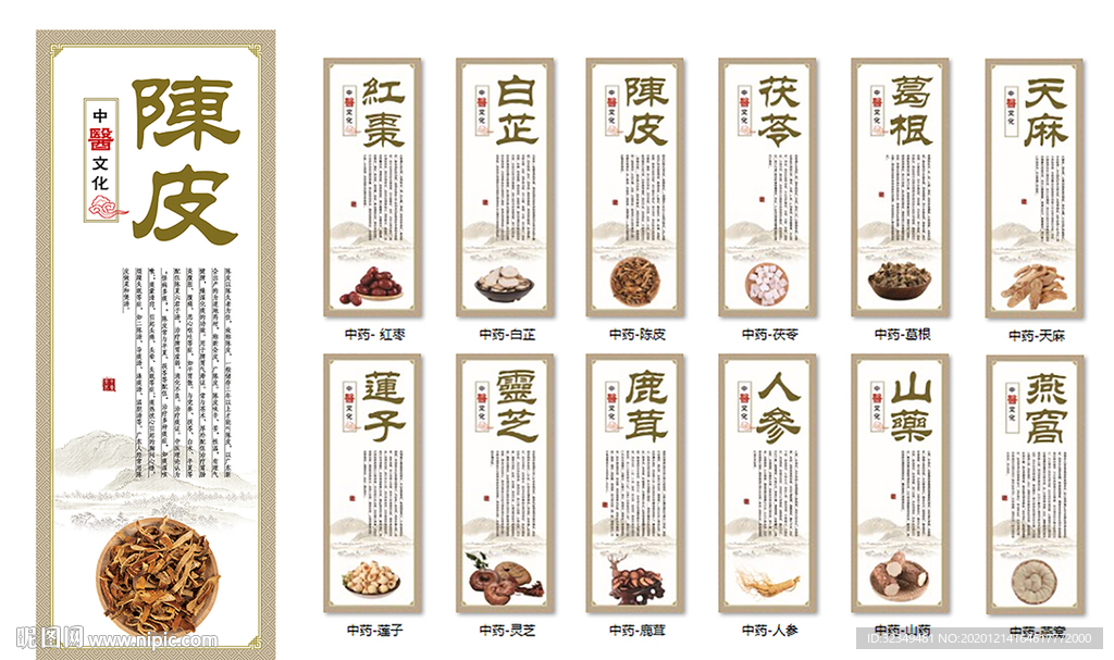 中草药设计图__广告设计_广告设计_设计图库